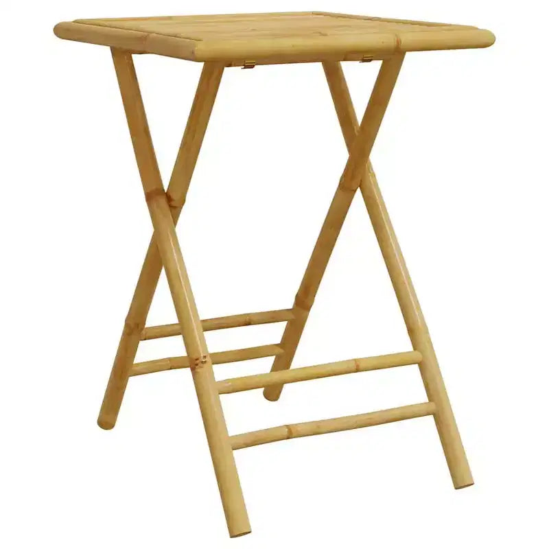 vidaXL Folding Bistro Set with Bamboo and Cushions