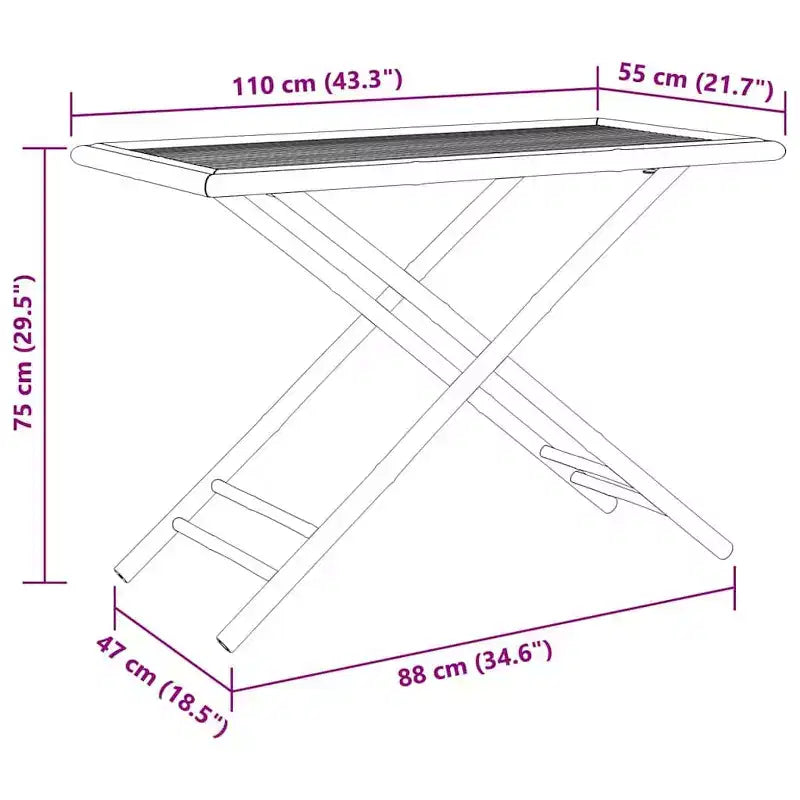 vidaXL Folding Bistro Set with Dark or Cushions