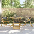 vidaXL Folding Bistro Set with Dark or Cushions