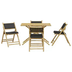 vidaXL Folding Bistro Set with Dark or Cushions
