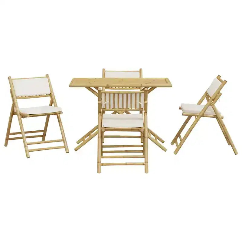 vidaXL Folding Bistro Set with Dark or Cushions