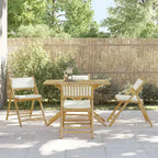 vidaXL Folding Bistro Set with Dark or Cushions