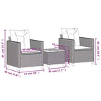 vidaXL Bistro Set with Cushions in Different Colors