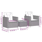 vidaXL Bistro Set with Cushions in Different Colors
