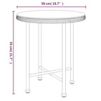 vidaXL Bistro Set Outdoor Patio Balcony Table and Chairs Rattan Look 3 Piece