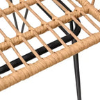 vidaXL Bistro Set Outdoor Patio Balcony Table and Chairs Rattan Look 3 Piece