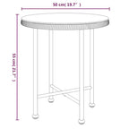vidaXL Bistro Set Outdoor Patio Balcony Table and Chairs Rattan Look 3 Piece