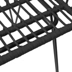vidaXL Bistro Set Outdoor Patio Balcony Table and Chairs Rattan Look 3 Piece