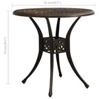 vidaXL Bistro Set Cast Aluminum Durable Bistro Set Round