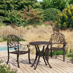 vidaXL Bistro Set Cast Aluminum Durable Bistro Set Round