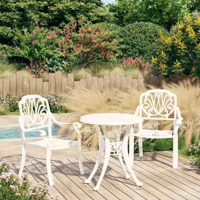 vidaXL Bistro Set Cast Aluminum Durable Bistro Set Round