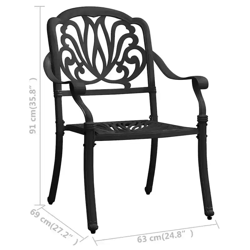 vidaXL Bistro Set Cast Aluminum Durable Bistro Set Round