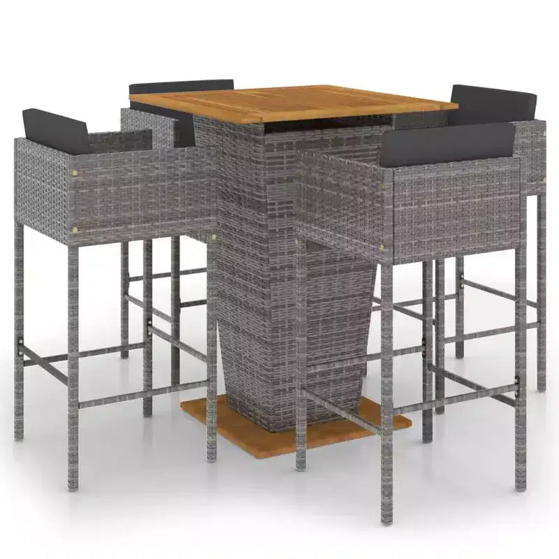 vidaXL Garden Bar Set with cushions