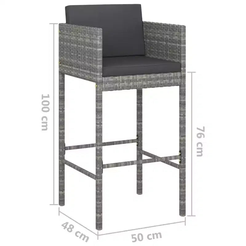 vidaXL Garden Bar Set with cushions