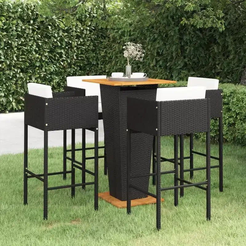vidaXL Garden Bar Set with cushions