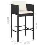 vidaXL Garden Bar Set with cushions