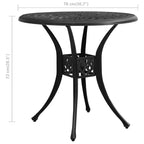 vidaXL Bistro Set Cast Aluminum