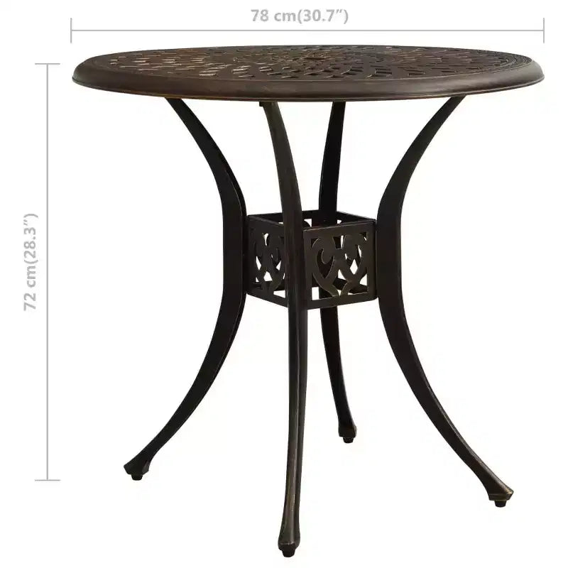 vidaXL Bistro Set Cast Aluminum