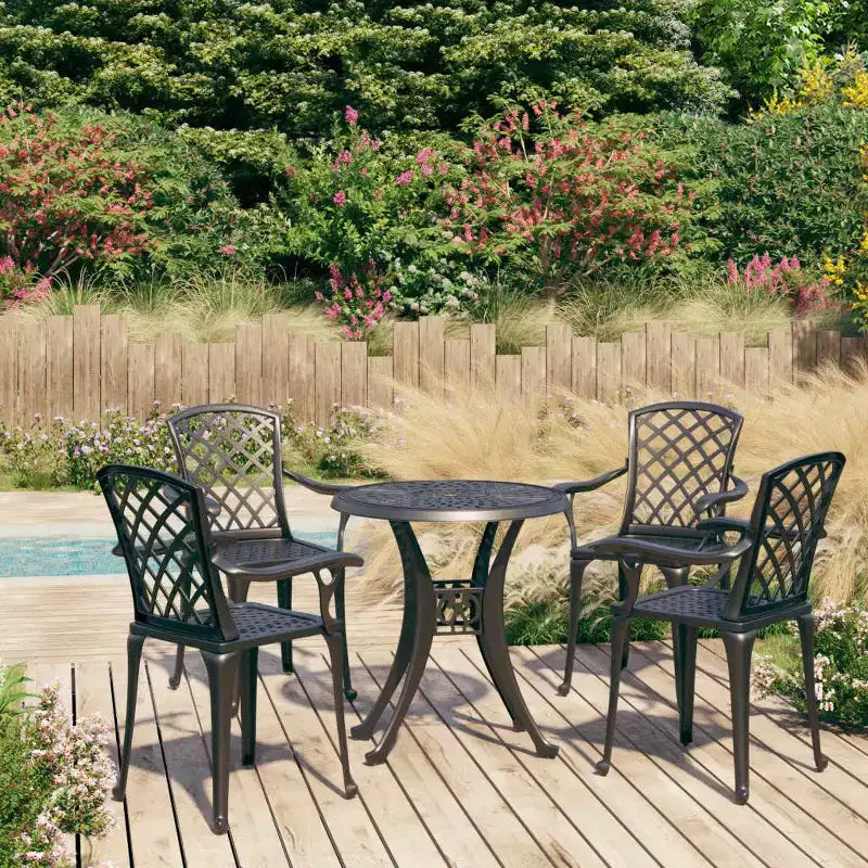 vidaXL Bistro Set Cast Aluminum