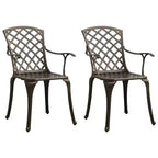 vidaXL Bistro Set Cast Aluminum