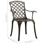 vidaXL Bistro Set Cast Aluminum