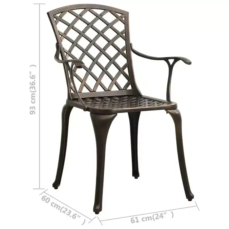 vidaXL Bistro Set Cast Aluminum