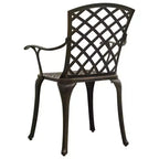 vidaXL Bistro Set Cast Aluminum