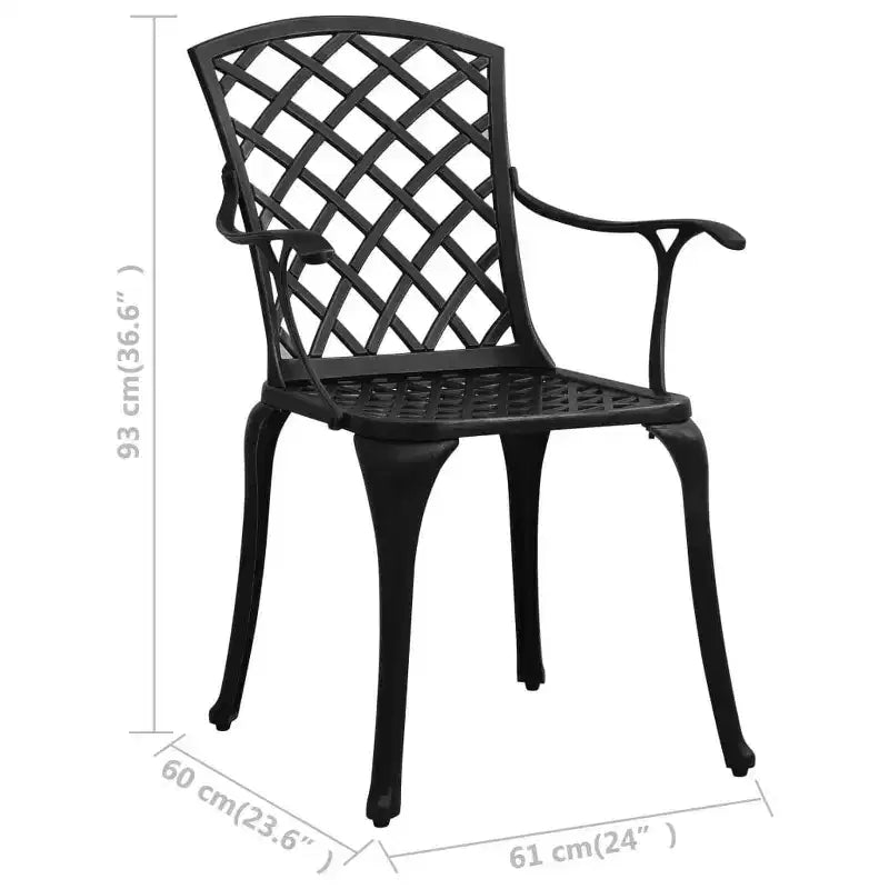 vidaXL Bistro Set Cast Aluminum