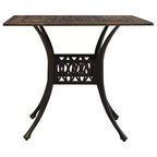 vidaXL Bistro Set Patio Table and Chair Bistro Table Outdoor Cast Aluminum