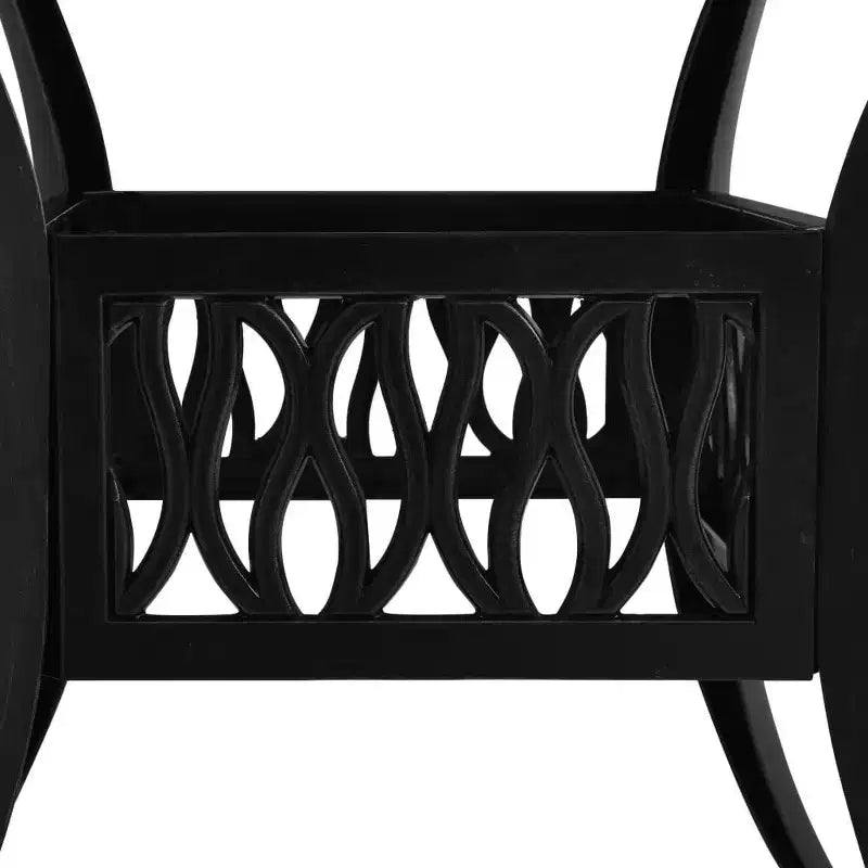 vidaXL Bistro Set Patio Table and Chair Bistro Table Outdoor Cast Aluminum