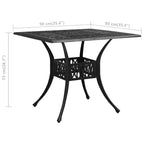 vidaXL Bistro Set Patio Table and Chair Bistro Table Outdoor Cast Aluminum