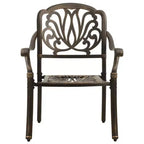 vidaXL Bistro Set Patio Table and Chair Bistro Table Outdoor Cast Aluminum