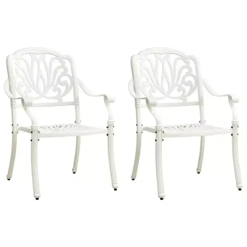 vidaXL Bistro Set Patio Table and Chair Bistro Table Outdoor Cast Aluminum
