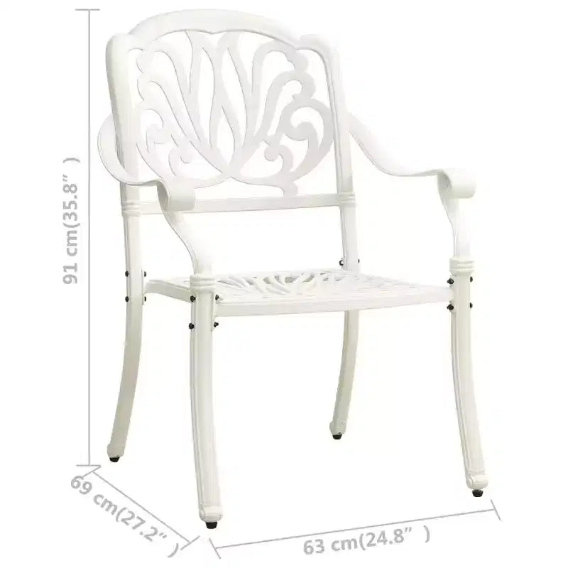 vidaXL Bistro Set Patio Table and Chair Bistro Table Outdoor Cast Aluminum