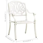 vidaXL Bistro Set Patio Table and Chair Bistro Table Outdoor Cast Aluminum