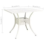 vidaXL Bistro Set Patio Table and Chair Bistro Table Outdoor Cast Aluminum