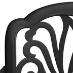 vidaXL Bistro Set Patio Table and Chair Bistro Table Outdoor Cast Aluminum