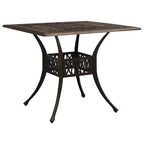 vidaXL Bistro Set Patio Table and Chair Bistro Table Outdoor Cast Aluminum
