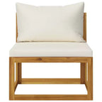 vidaXL Modular Garden Lounge Set with Cushions in Solid Acacia Wood