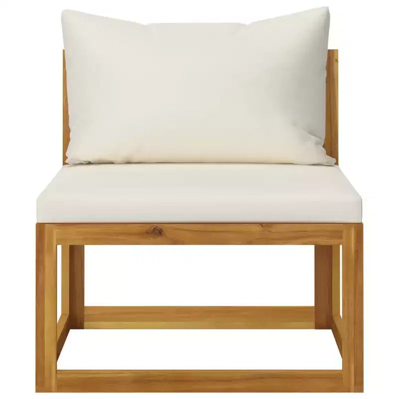 vidaXL Modular Garden Lounge Set with Cushions in Solid Acacia Wood