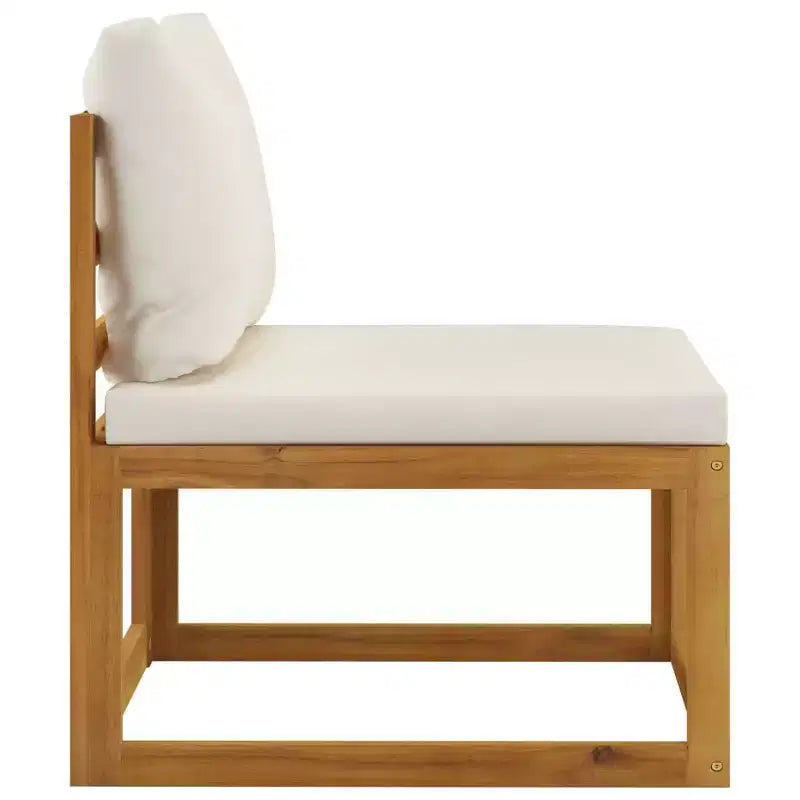 vidaXL Modular Garden Lounge Set with Cushions in Solid Acacia Wood