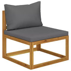 vidaXL Modular Garden Lounge Set with Cushions in Solid Acacia Wood
