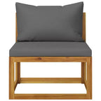 vidaXL Modular Garden Lounge Set with Cushions in Solid Acacia Wood