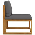 vidaXL Modular Garden Lounge Set with Cushions in Solid Acacia Wood