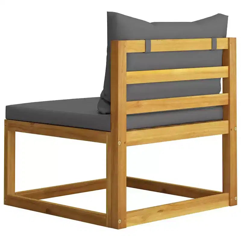 vidaXL Modular Garden Lounge Set with Cushions in Solid Acacia Wood