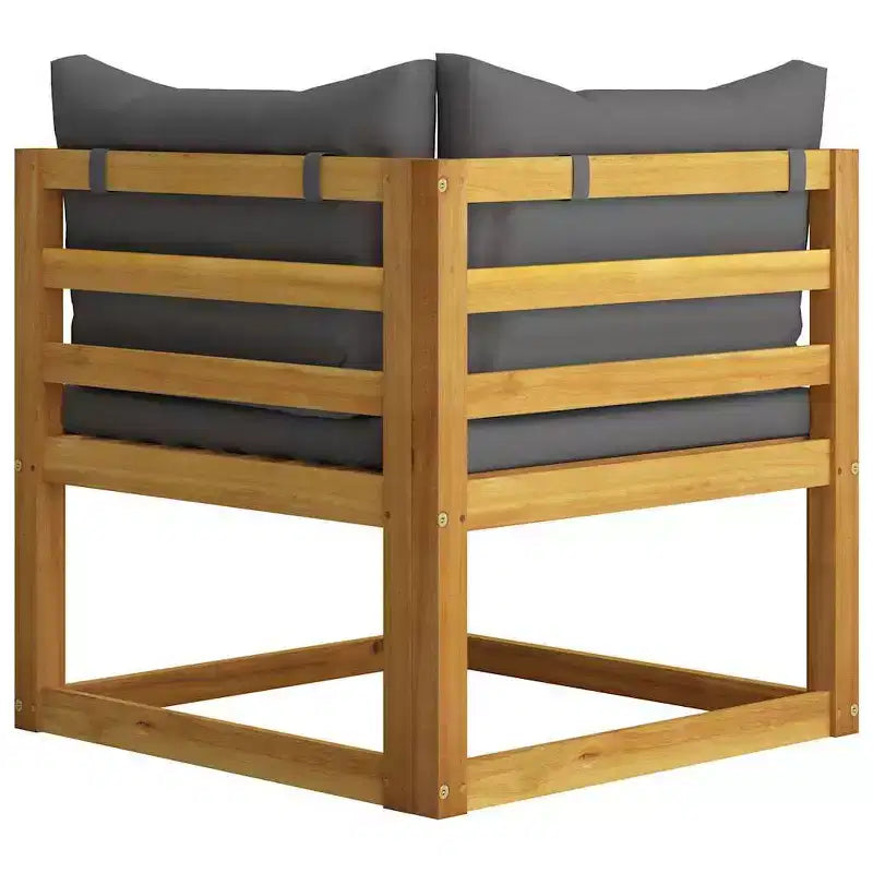 vidaXL Modular Garden Lounge Set with Cushions in Solid Acacia Wood
