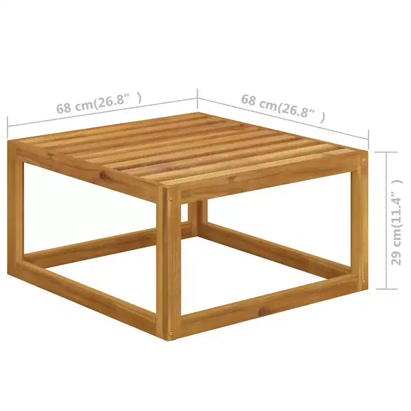 vidaXL Modular Garden Lounge Set with Cushions in Solid Acacia Wood