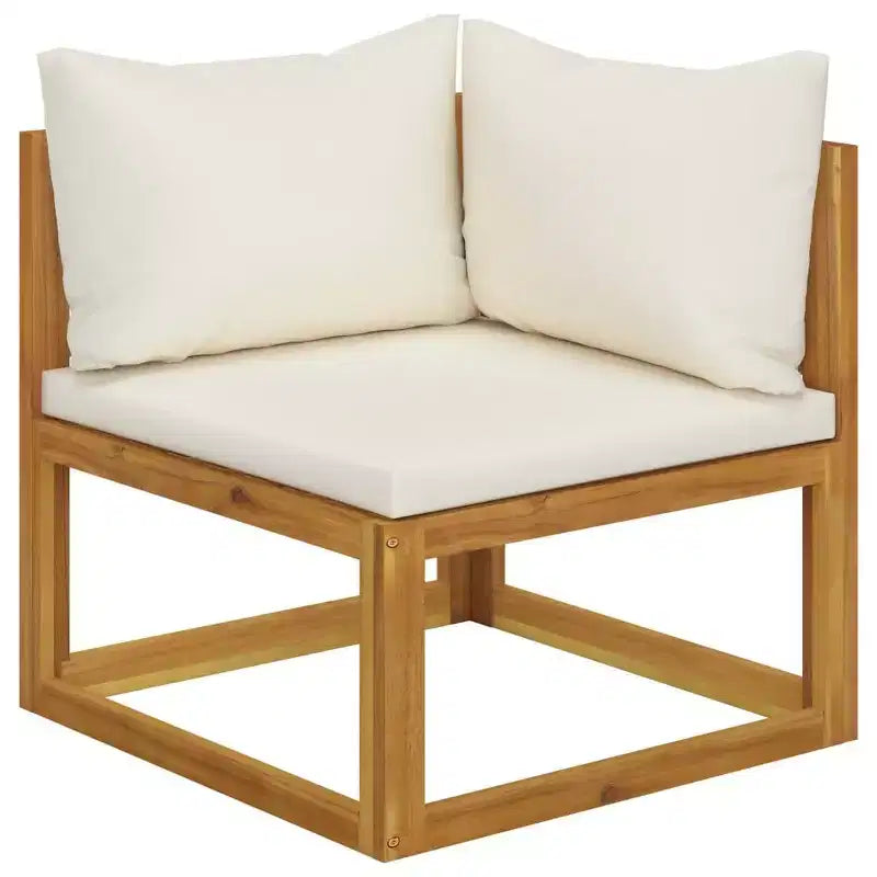 vidaXL Modular Garden Lounge Set with Cushions in Solid Acacia Wood