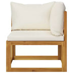 vidaXL Modular Garden Lounge Set with Cushions in Solid Acacia Wood