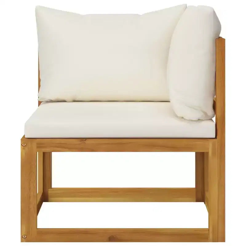 vidaXL Modular Garden Lounge Set with Cushions in Solid Acacia Wood